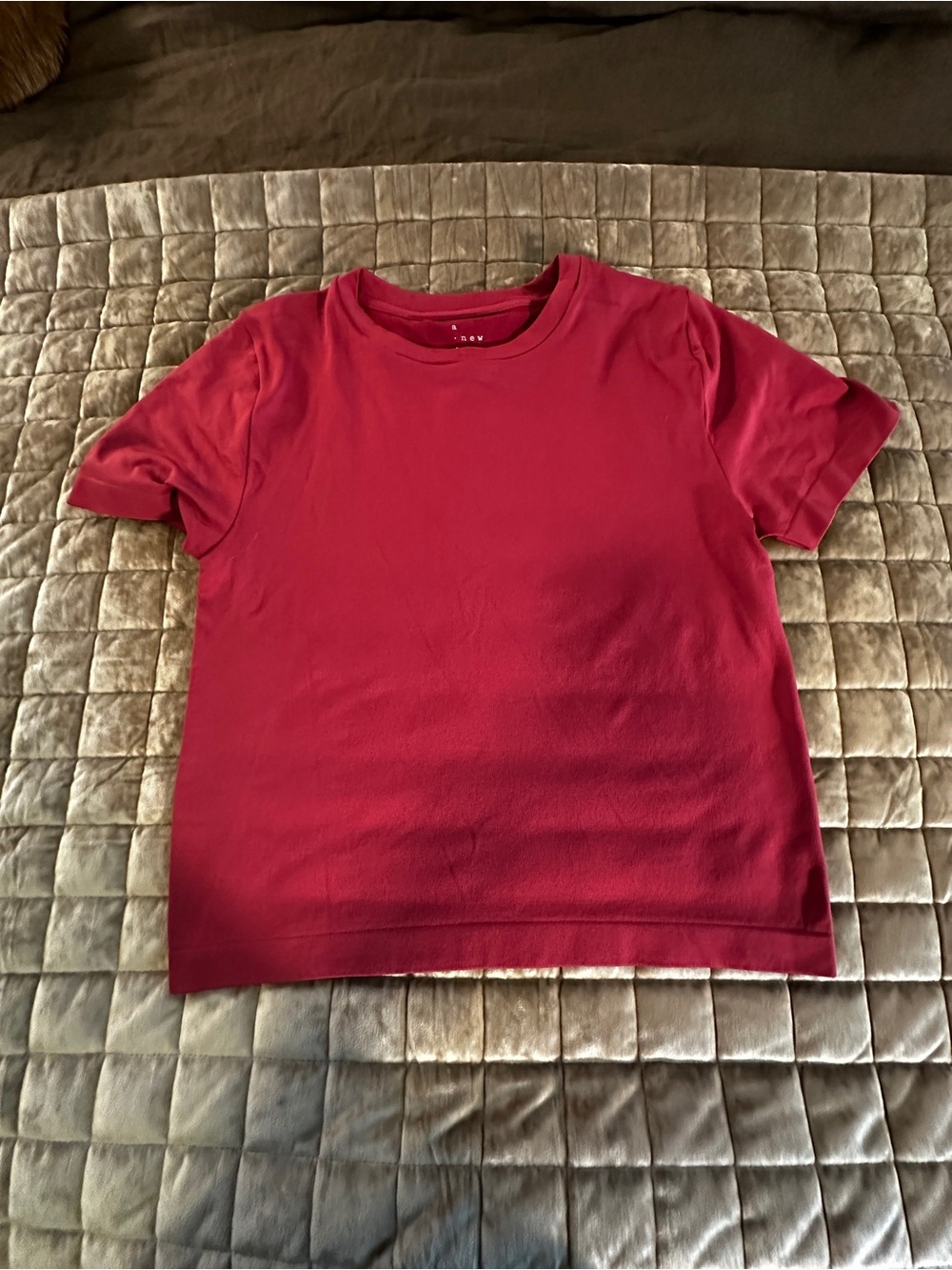 a new day Short-Sleeve Crewneck Tee in Deep Pink